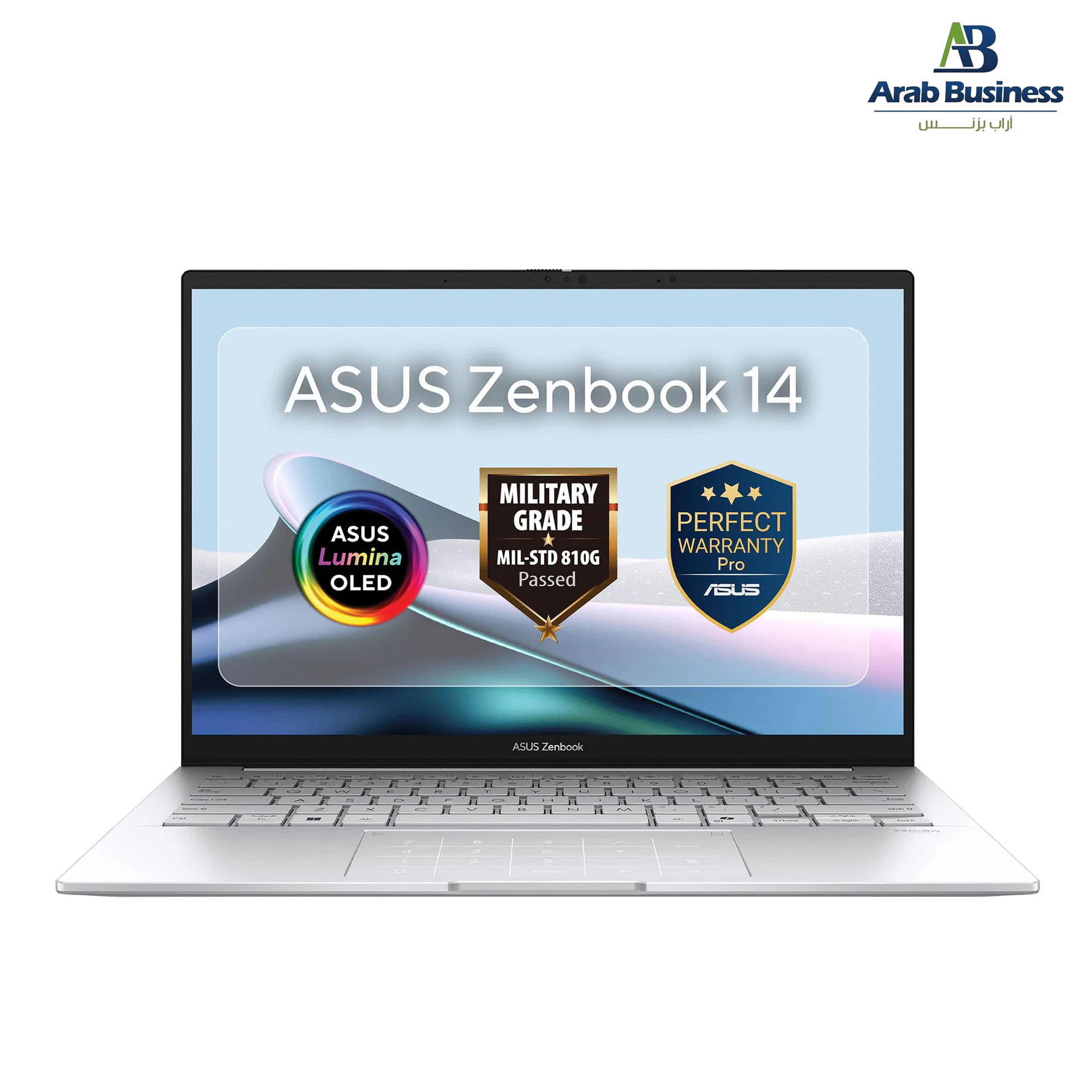 ASUS Zenbook 14 UX3405CA-SU159W, Intel Core Ultra 9 285H, 16GB RAM 512GB SSD, 14" 3K OLED Touch, Intel Graphics Win11, Silver