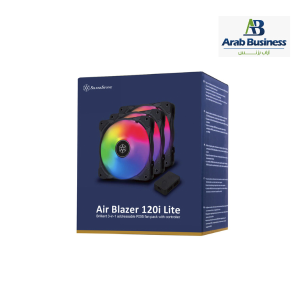 Air Blazer 120i Lite Brilliant 3-in-1 addressable RGB fan pack with controller