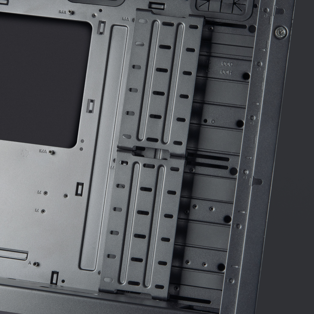 Silver Stone SETA H1 Mid-tower case with perforated mesh front panel steel chassis and ARGB lighting 4FAN